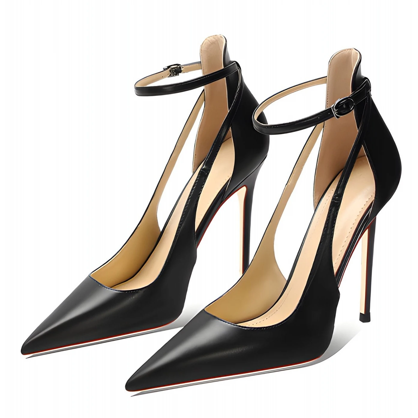 New 10cm Black White Women Ankle Strap Stiletto Shoes Pointed Toe Sexy Thin High Heels Wedding Banquet Sandals Big Size D003A
New 10cm Black White Women Ankle Strap Stiletto Shoes Pointed Toe Sexy Thin High Heels Wedding Banquet Sandals Big Size D003A