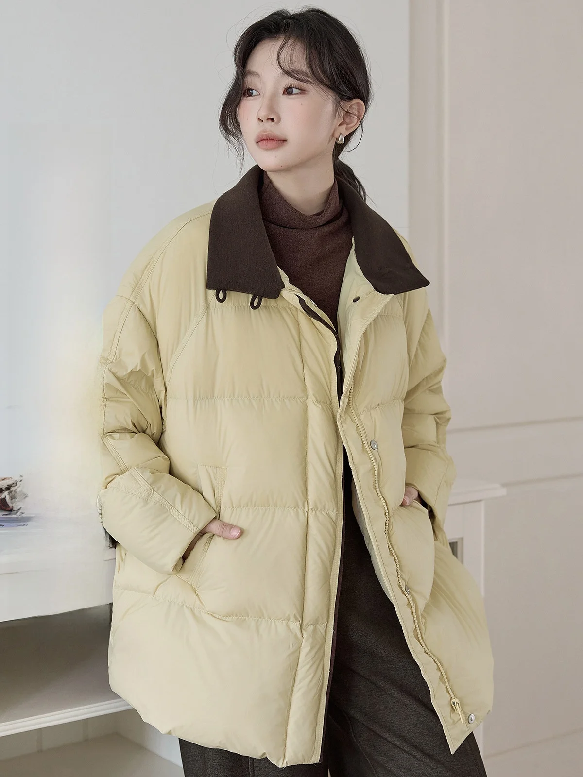 Yellow down Jaet Women's Mid-Length Versatile Sli Design Winter Coat Commute Sle Zipper Closure Warm Ladies' Outerwear
Yellow down Jaet Women's Mid-Length Versatile Sli Design Winter Coat Commute Sle Zipper Closure Warm Ladies' Outerwear