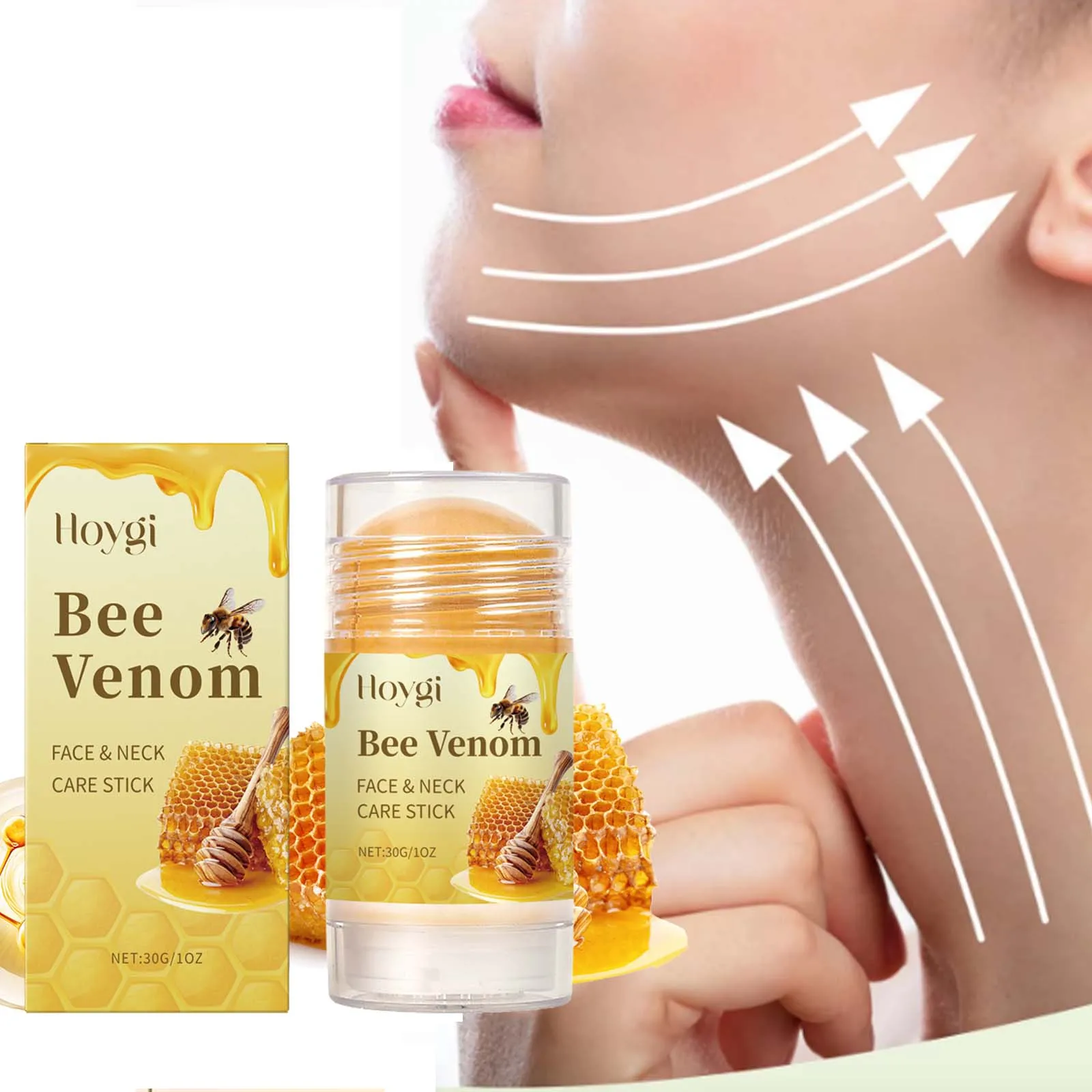 Bee Venom Neck Firming Stick Lifting Fade Fine Line Eliminate Double Chin Improve Sagging Skin Tightening Lotion Face Neck Care
Bee Venom Neck Firming Stick Lifting Fade Fine Line Eliminate Double Chin Improve Sagging Skin Tightening Lotion Face Neck Care