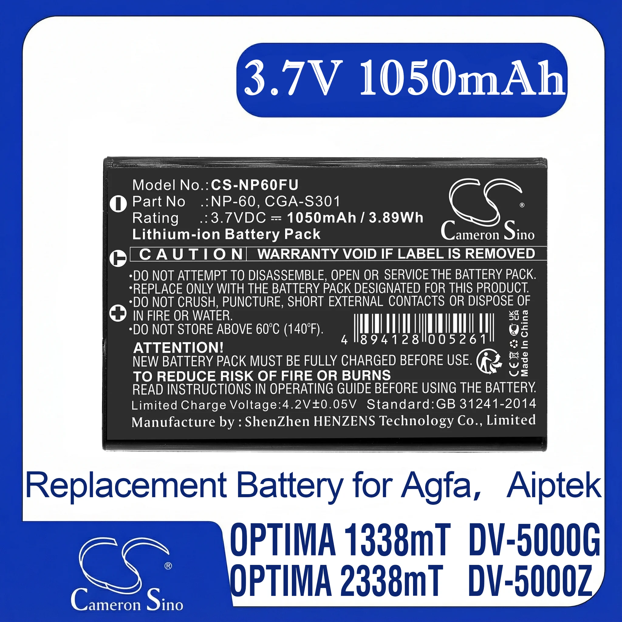 Cameron Sino battery for QV-R3, QV-R4 FN. NP-30, NP-30DBA
Cameron Sino battery for QV-R3, QV-R4 FN. NP-30, NP-30DBA