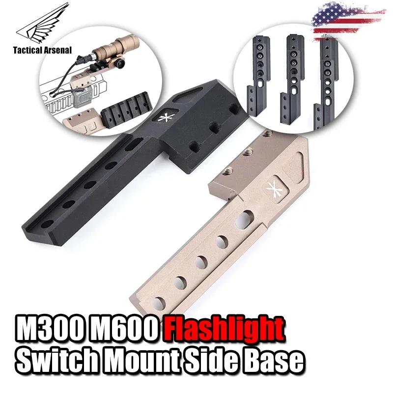 WADSN Tactical M300 M600 Flashlight Remote Pressure Switch Mount Side Base Offest Adaptive Hunting Weapon Scout Light Accessory
WADSN Tactical M300 M600 Flashlight Remote Pressure Switch Mount Side Base Offest Adaptive Hunting Weapon Scout Light Accessory