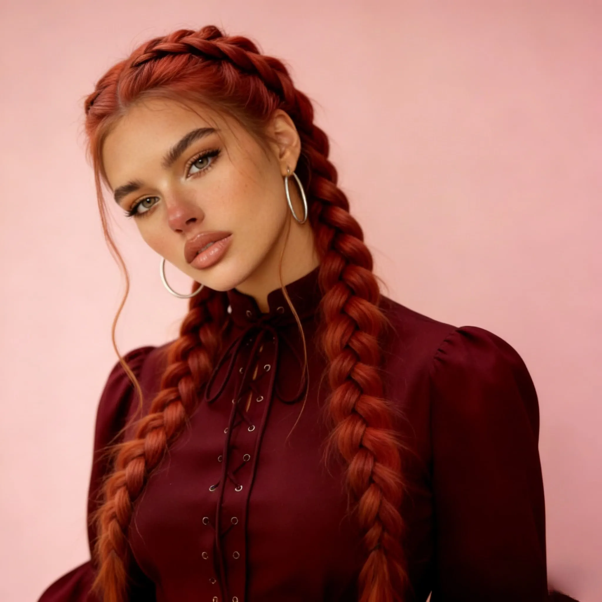 Double Braid Wig Synthetic Lace Front Wig Reddish Brown Long Braid Wigs 13x4 HD Synthetic for Daily Party Cosplay Use
Double Braid Wig Synthetic Lace Front Wig Reddish Brown Long Braid Wigs 13x4 HD Synthetic for Daily Party Cosplay Use