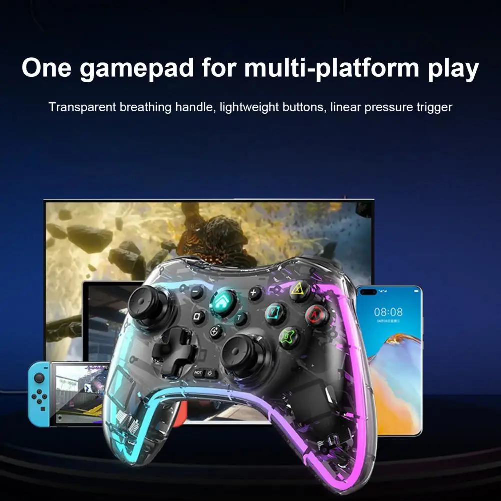 Bluetooth-compatible Gamepad 1 Set Fashion Linear Pressure Trigger Applicable Video Games Phone External Gaming Controller
Bluetooth-compatible Gamepad 1 Set Fashion Linear Pressure Trigger Applicable Video Games Phone External Gaming Controller