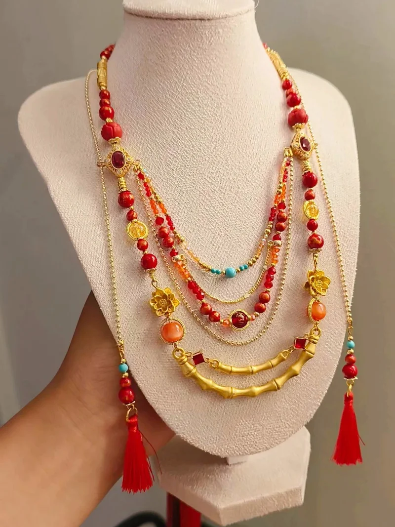 bjd doll necklace is suitable for 1/3 size red ancient-style Hanfu necklace doll accessories
bjd doll necklace is suitable for 1/3 size red ancient-style Hanfu necklace doll accessories