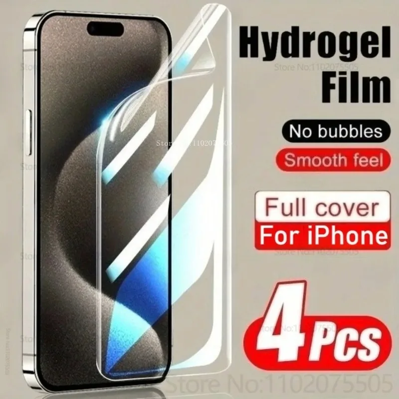 4pcs Full Cover HD Hydrogel Film for IPhone Air 15 14 13 Promax 11 12 Mini Screen Protectors for IPhone 17 Promax 17 Pro 16 Plus
4pcs Full Cover HD Hydrogel Film for IPhone Air 15 14 13 Promax 11 12 Mini Screen Protectors for IPhone 17 Promax 17 Pro 16 Plus