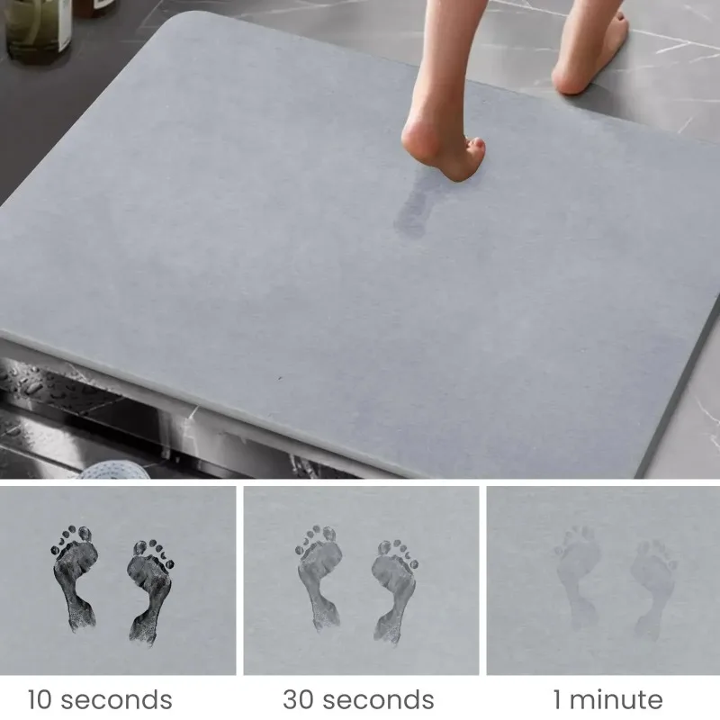 Diatomite Bath Mat Fast Drying & Non-Slip - Absorbent Stone Shower Mat for Bathroom, Natural Diatomaceous Earth Floor Mat
Diatomite Bath Mat Fast Drying & Non-Slip - Absorbent Stone Shower Mat for Bathroom, Natural Diatomaceous Earth Floor Mat