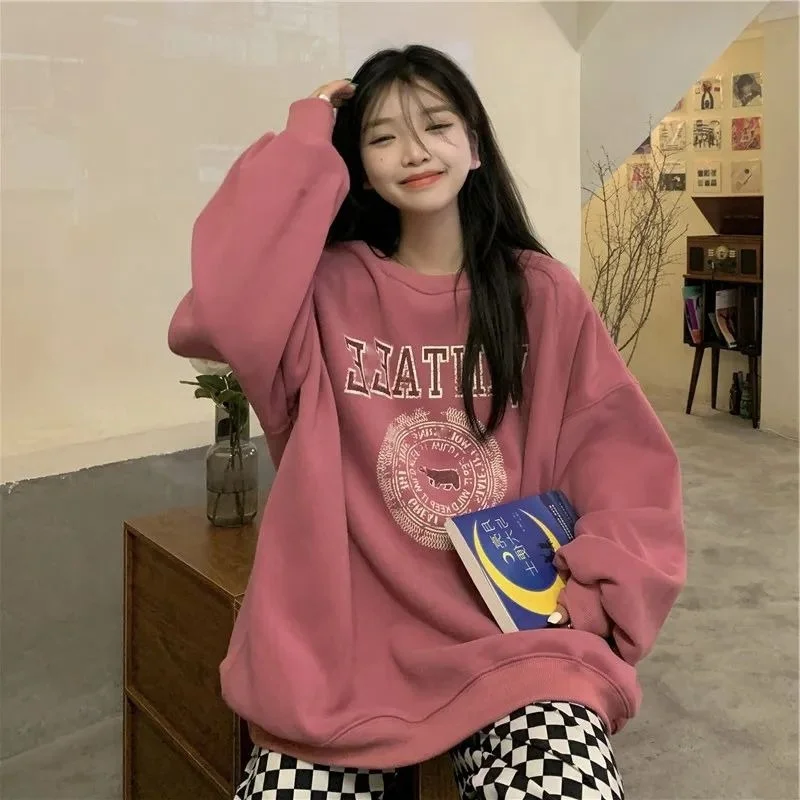plus Size Women's Fleece Lined Oversized Casual Long Sleeve Sweatshirt American Style BF Fit Autumn Student Wear Ins Style
plus Size Women's Fleece Lined Oversized Casual Long Sleeve Sweatshirt American Style BF Fit Autumn Student Wear Ins Style