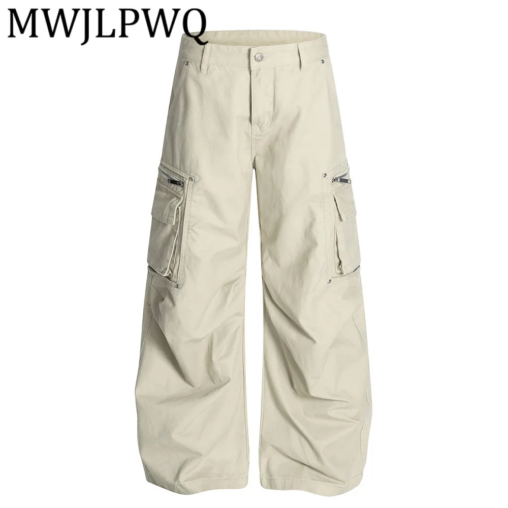 MWJLPWQ Vibe High Street American Workwear Men's Multi-Pocket Zipper Design Wrinkled Solid Color Loose Wide-Leg Long Pants 21824
MWJLPWQ Vibe High Street American Workwear Men's Multi-Pocket Zipper Design Wrinkled Solid Color Loose Wide-Leg Long Pants 21824