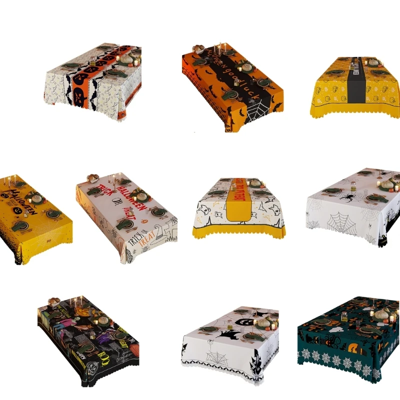 Halloween Decorative Table Cover Color Harvest Pumpkin Print Various Themes Tablecloth for Dining Table Setting
Halloween Decorative Table Cover Color Harvest Pumpkin Print Various Themes Tablecloth for Dining Table Setting
