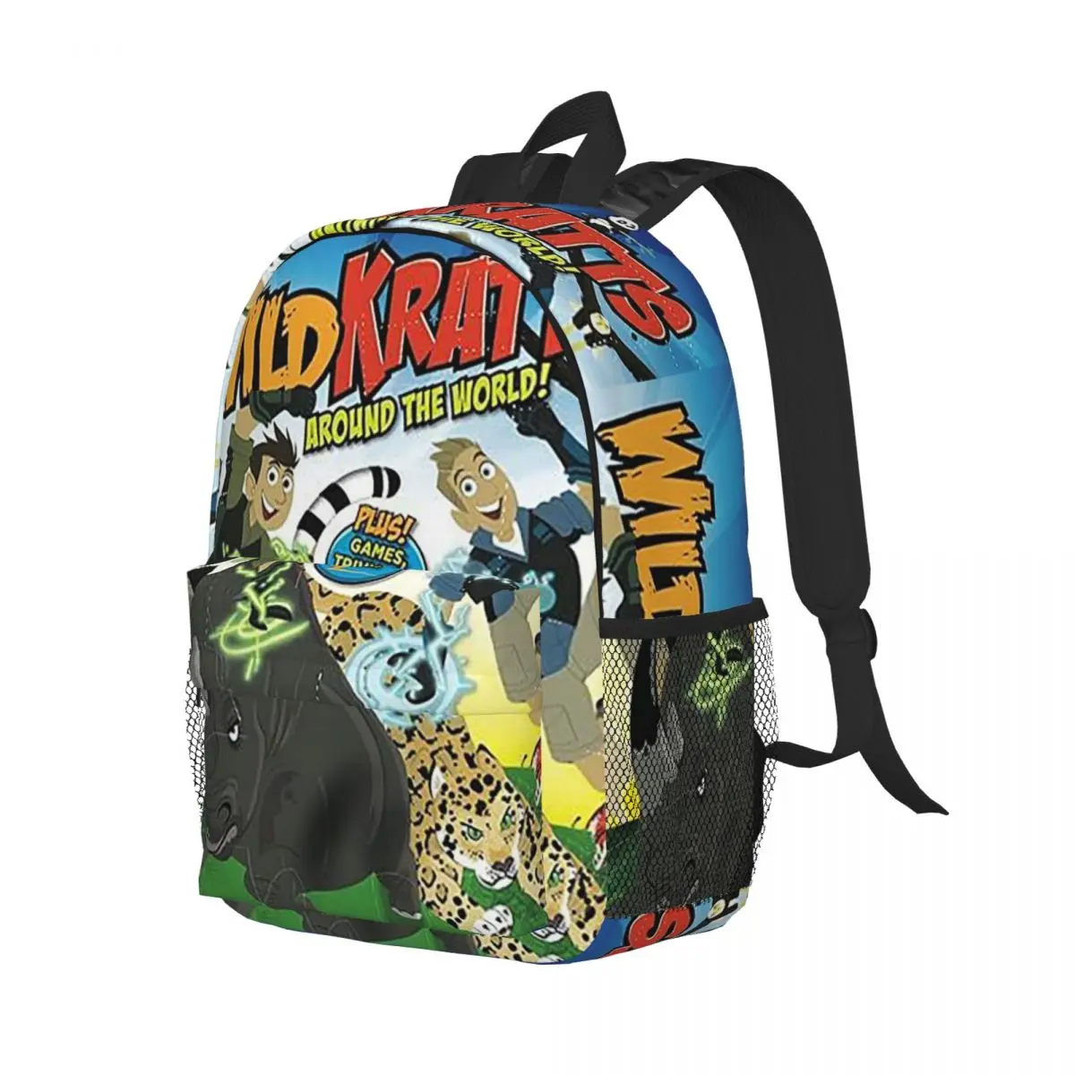 Рюкзак с рисунком логотипа Wild Kratts, студенческая сумка для книг для мальчиков и девочек, детская школьная сумка, компьютерные сумки на плечо для мужчин и женщин
Рюкзак с рисунком логотипа Wild Kratts, студенческая сумка для книг для мальчиков и девочек, детская школьная сумка, компьютерные сумки на плечо для мужчин и женщин