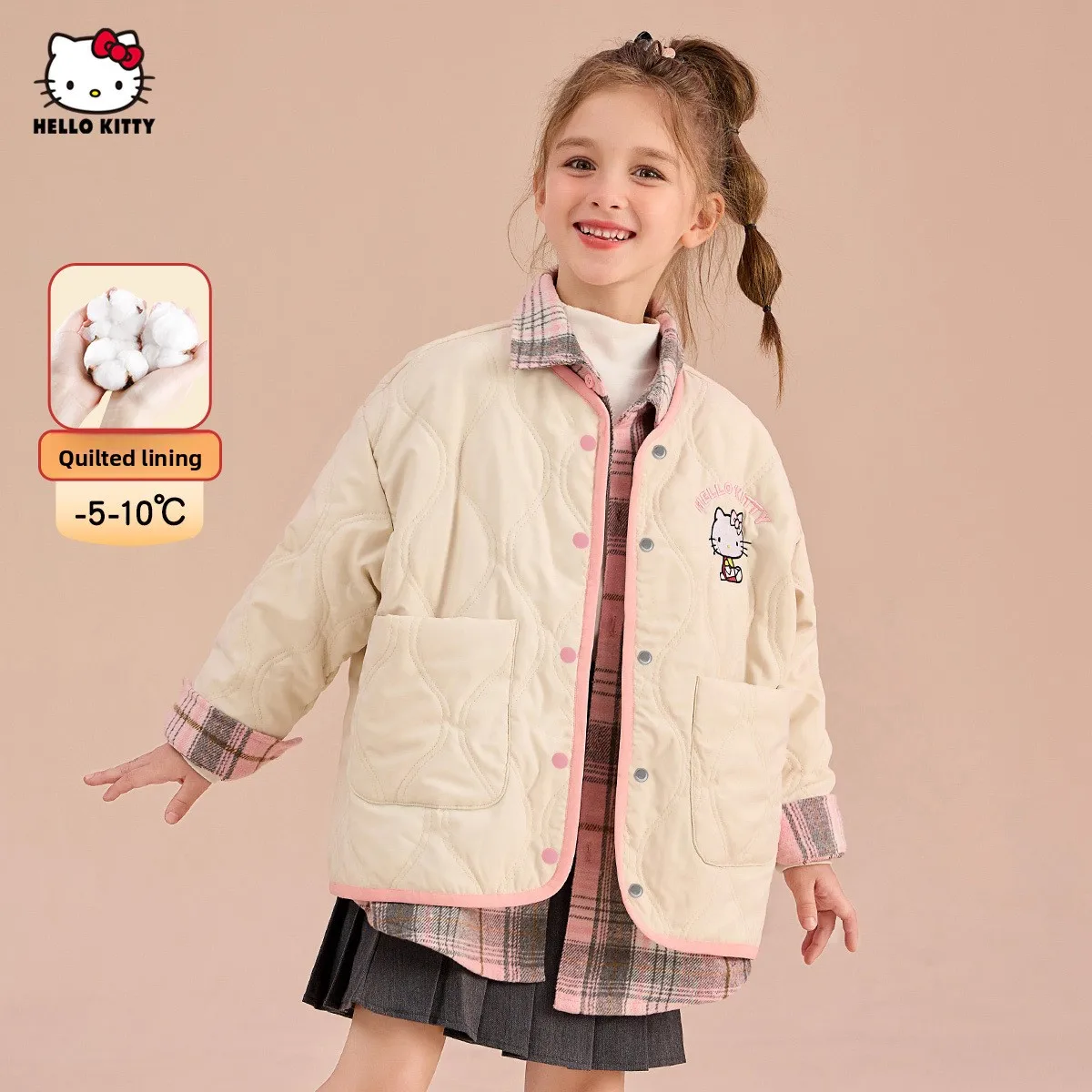 Sanrio Hello Kitty, одежда на хлопковой подкладке для девочек, осенне-зимнее теплое пальто, кавайное аниме, модная новая стильная детская одежда, хит продаж
Sanrio Hello Kitty, одежда на хлопковой подкладке для девочек, осенне-зимнее теплое пальто, кавайное аниме, модная новая стильная детская одежда, хит продаж