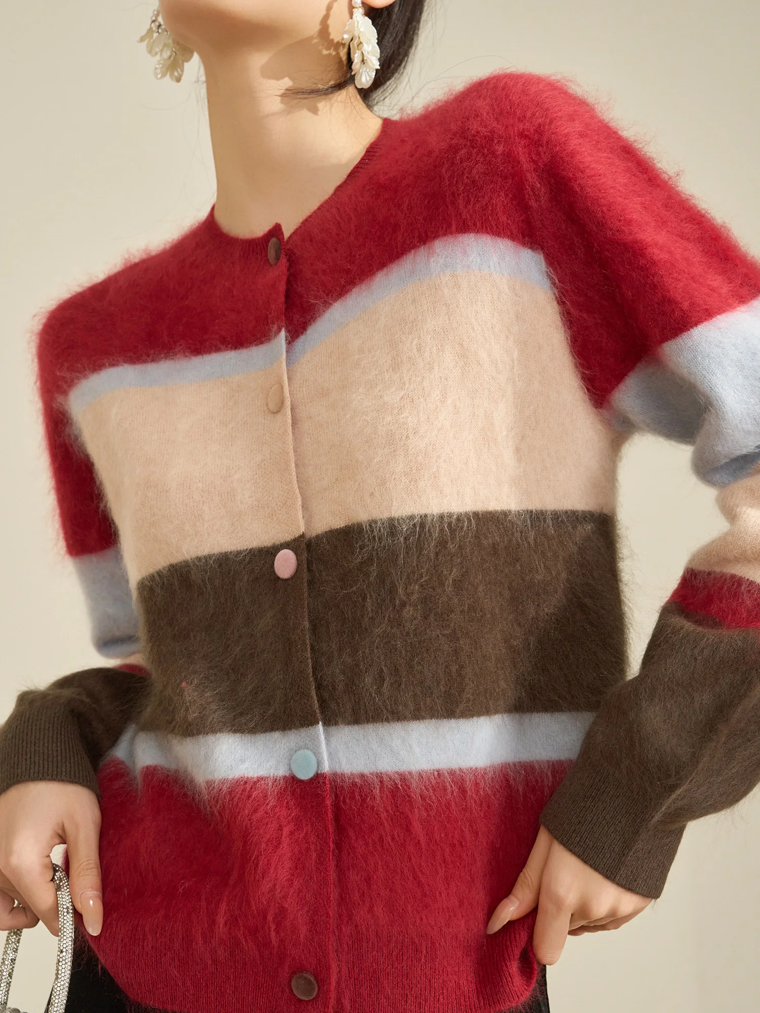 Flowing Era Women's Soft Mouton Knitted Sweater Cardigan Color Blo Striped Casual Spring Faion Warm ort Sve Top
Flowing Era Women's Soft Mouton Knitted Sweater Cardigan Color Blo Striped Casual Spring Faion Warm ort Sve Top