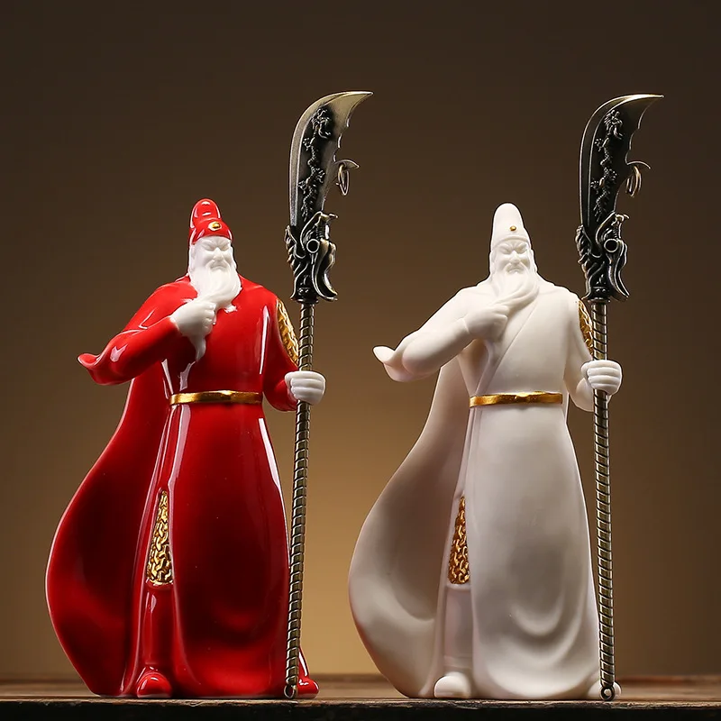 Ceramic Guan Gong Ornament Wu God of Wealth Buddha Statue Wu Sheng Guan Gong Statue Lucky Ornament
Ceramic Guan Gong Ornament Wu God of Wealth Buddha Statue Wu Sheng Guan Gong Statue Lucky Ornament