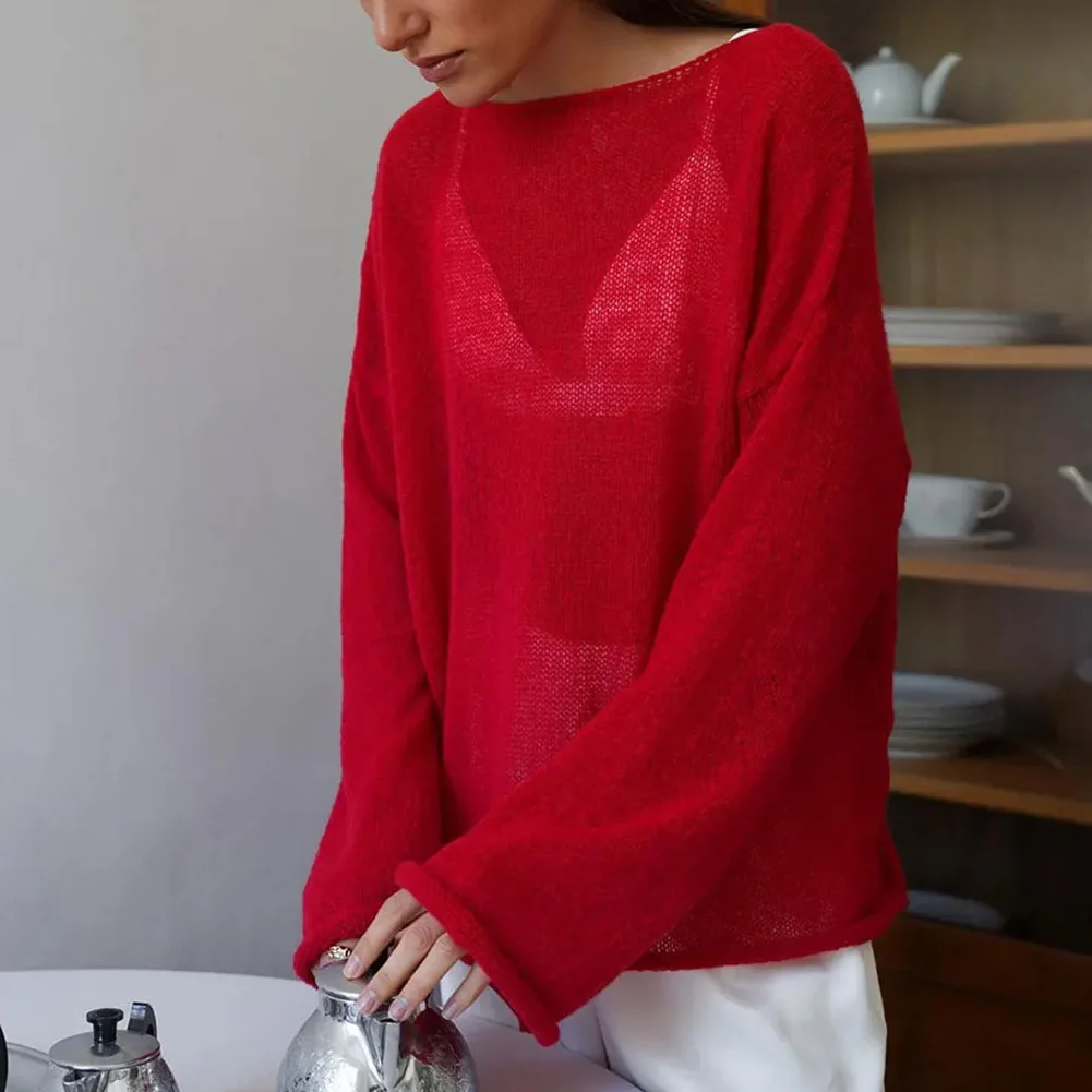 Casual Loose Shirt Hollow Out T-Shirt Daily Casual Wear O Neck Design Slight Stretch Fit Spring Summer Fashion
Casual Loose Shirt Hollow Out T-Shirt Daily Casual Wear O Neck Design Slight Stretch Fit Spring Summer Fashion