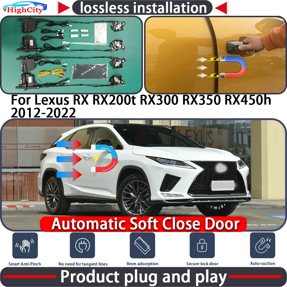 HighCity Electric Closing Door Lock Actuator for Lexus RX RX200t RX300 RX350 RX450h 2012-2022 Soft Close Power Latch System Auto