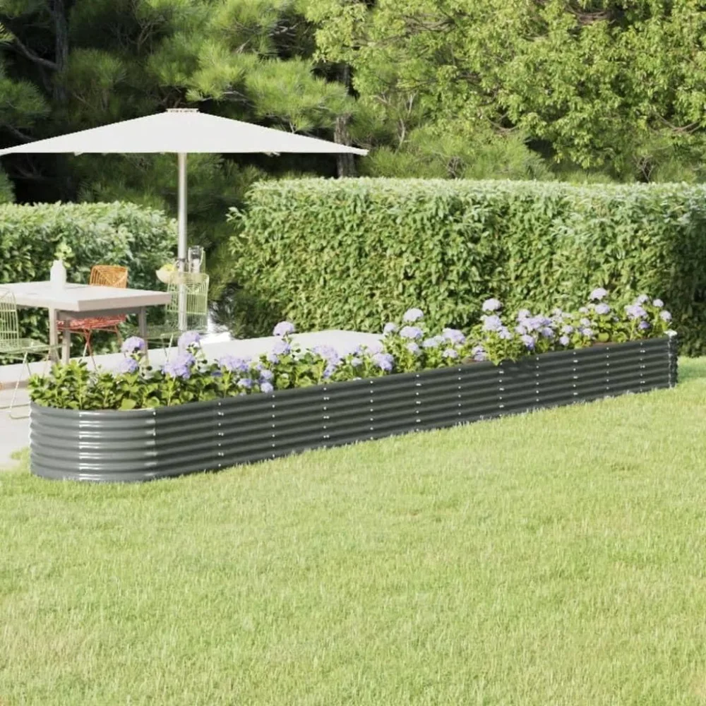 Sturdy Garden Raised Bed for Outdoor Planting, Powder-Coated Steel Construction, Ample Space for Veggies and Flowers, Gray
Sturdy Garden Raised Bed for Outdoor Planting, Powder-Coated Steel Construction, Ample Space for Veggies and Flowers, Gray