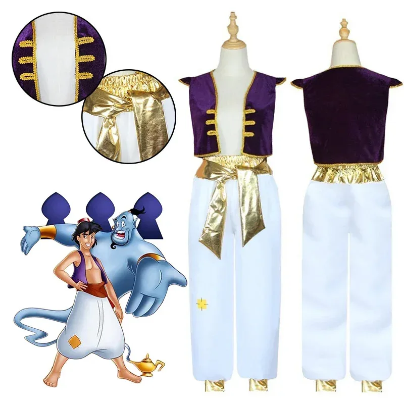 Aladdin Costumes Kids Boys Anime Aladdin Magic Lamp Prince Cosplay Costume Vest Pants Set for Children Halloween Party Clothes
Aladdin Costumes Kids Boys Anime Aladdin Magic Lamp Prince Cosplay Costume Vest Pants Set for Children Halloween Party Clothes