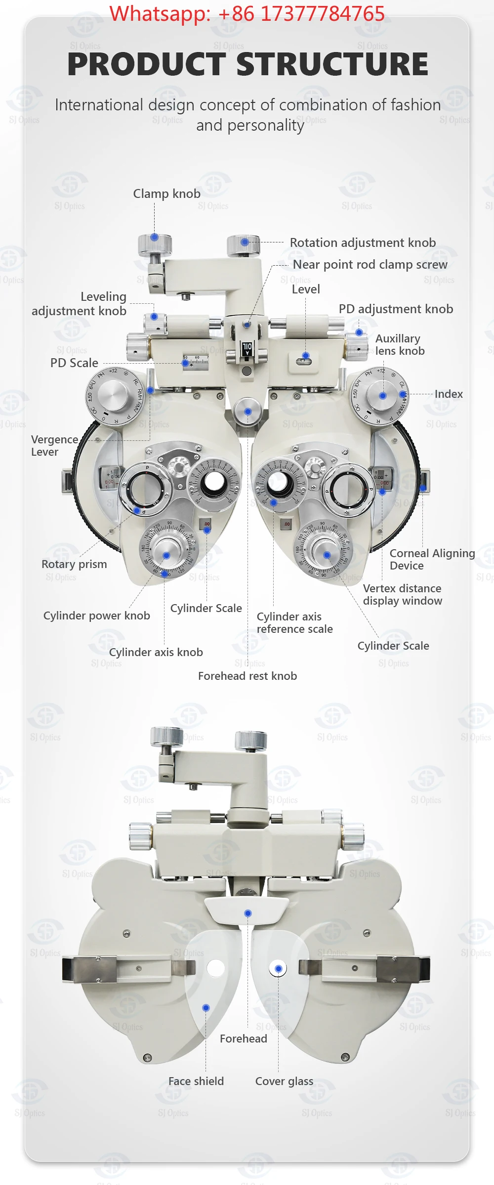 China Factory Wholesale BY-5B SJ Optics Ophthalmic Manual Phoropter Optical Instruments Eye Testing Device
China Factory Wholesale BY-5B SJ Optics Ophthalmic Manual Phoropter Optical Instruments Eye Testing Device