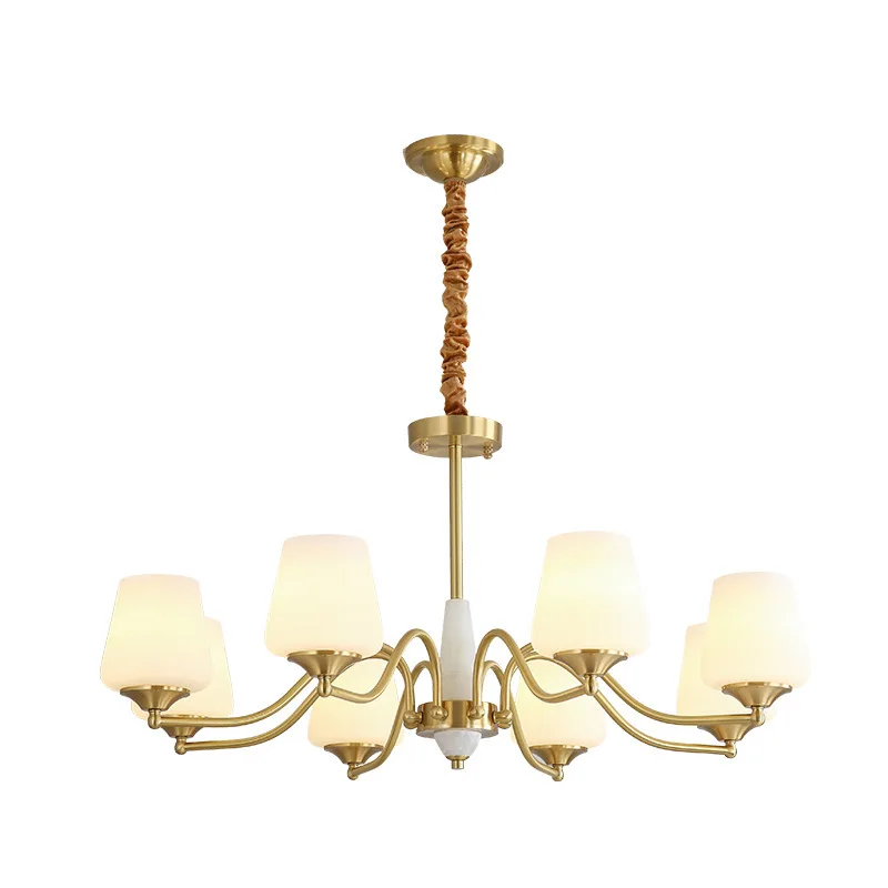 All copper American living room large chandelier modern simple dining room bedroom French retro
All copper American living room large chandelier modern simple dining room bedroom French retro
