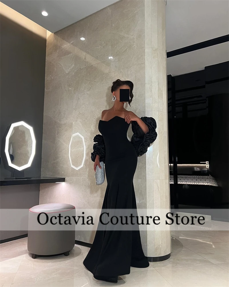 Black Evening Dress Ruffles Sleeve Birthday Party Gown Saudi Dubai Mermaid Special Occasion Gowns Customized
Black Evening Dress Ruffles Sleeve Birthday Party Gown Saudi Dubai Mermaid Special Occasion Gowns Customized