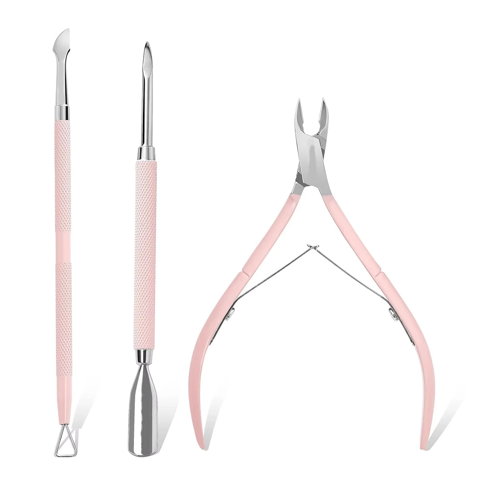 Makartt Cuticle Trimmer with Putter Rod, 3 Pieces Pink Nail Cuticle Pliers Professional Pedicure Manicure Tool
Makartt Cuticle Trimmer with Putter Rod, 3 Pieces Pink Nail Cuticle Pliers Professional Pedicure Manicure Tool