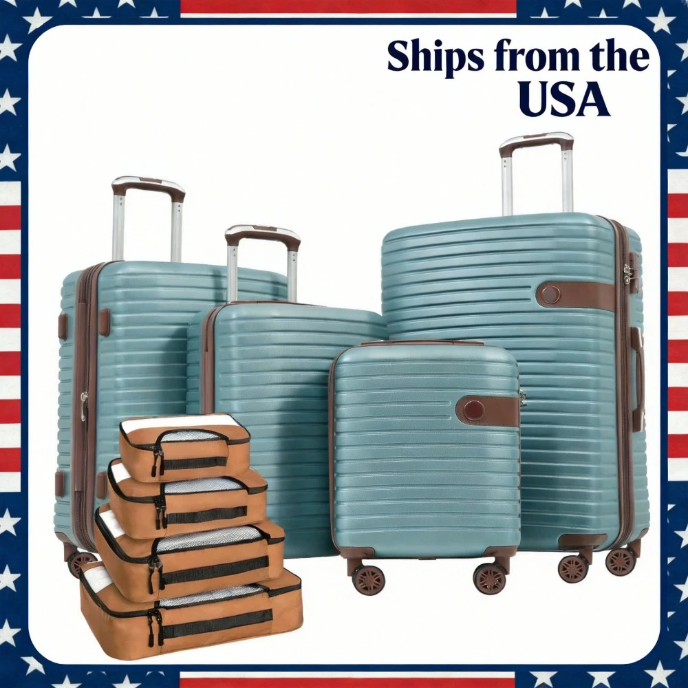 4 Piece Luggage Set Suitcase Set,Hard Shell Lightweight Expandable Travel Luggage with 4 Packing Cubes, Men Women16/20/24/28
4 Piece Luggage Set Suitcase Set,Hard Shell Lightweight Expandable Travel Luggage with 4 Packing Cubes, Men Women16/20/24/28