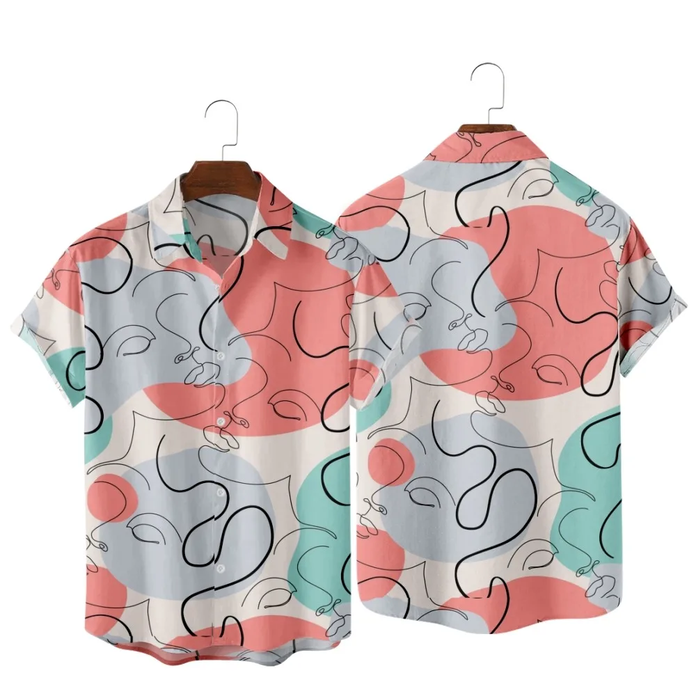 abstract art face funny short sleeved shirt 2022 summer Cool Lapel shirt colorful Beach Stylish 3D men's top
abstract art face funny short sleeved shirt 2022 summer Cool Lapel shirt colorful Beach Stylish 3D men's top