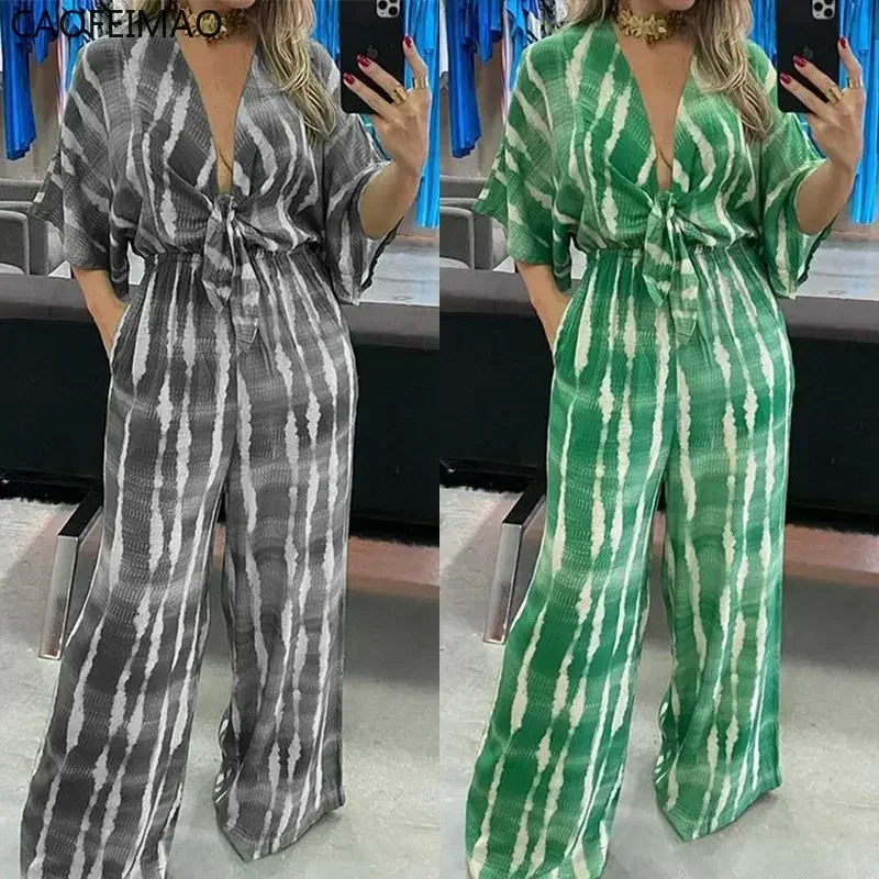 2026 New Women Jumpsuit Dolman Sleeves V Neck Lace Up Nipped Waist Printing Loose Wide Legs Casual Pants Romper High Streetwear
2026 New Women Jumpsuit Dolman Sleeves V Neck Lace Up Nipped Waist Printing Loose Wide Legs Casual Pants Romper High Streetwear