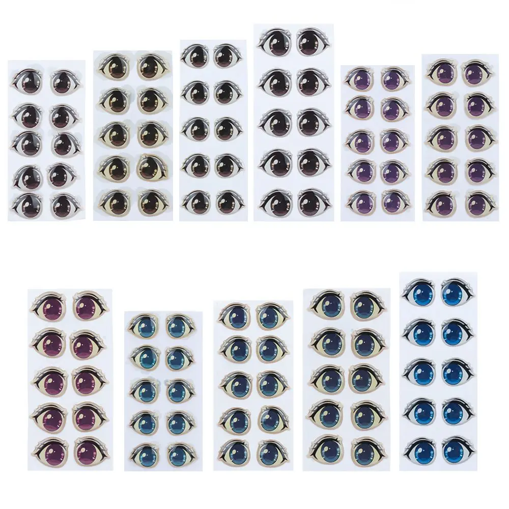 10 Pair Blue/Purple/Brown Drop Shape Cute Cartoon Eyes Stickers Boy Anime Figurine Face Decals DIY Eye Chips Paper Accessories
10 Pair Blue/Purple/Brown Drop Shape Cute Cartoon Eyes Stickers Boy Anime Figurine Face Decals DIY Eye Chips Paper Accessories