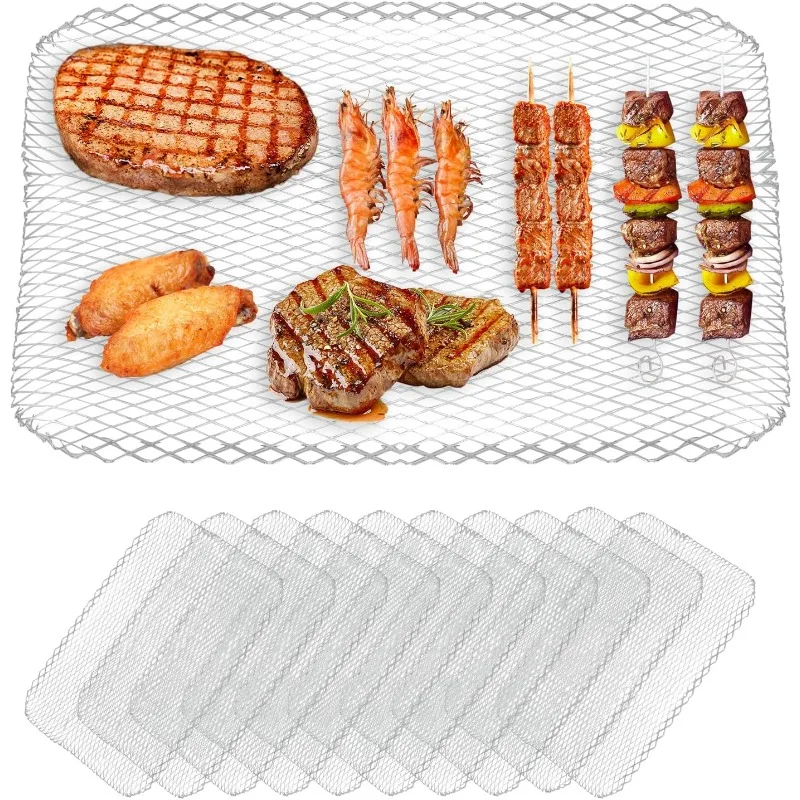10 Pack BBQ Grill Mesh Mat,Mesh Baking Tray,Grill Mesh,Disposable Barbecue Padding for Outdoor Barbecues
10 Pack BBQ Grill Mesh Mat,Mesh Baking Tray,Grill Mesh,Disposable Barbecue Padding for Outdoor Barbecues