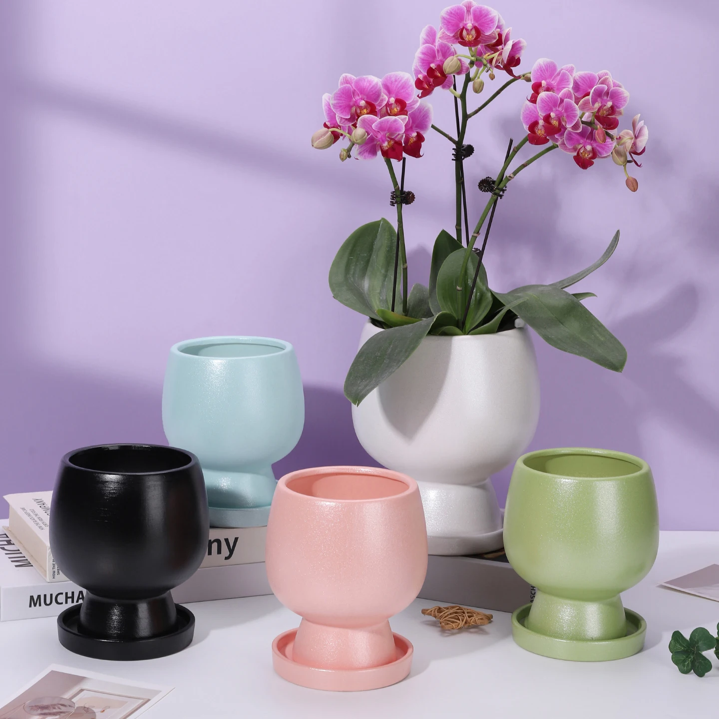 YFY ceramic pot tray tall orchid Phalaenopsis hyacinth green plant flower breathable Internet celebrity pottery pot
YFY ceramic pot tray tall orchid Phalaenopsis hyacinth green plant flower breathable Internet celebrity pottery pot