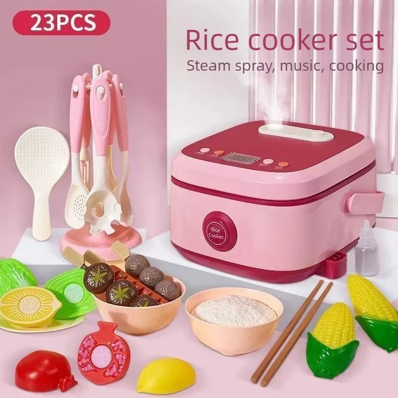 Kids Pretend Play Rice Cooker Toy Set Simulation Kitchen Cooking Toys with Steam Spray Music Educational Role Play Girls Gift
Kids Pretend Play Rice Cooker Toy Set Simulation Kitchen Cooking Toys with Steam Spray Music Educational Role Play Girls Gift