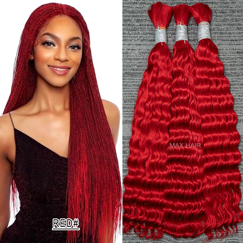 No Weft Brown Colored Human Braiding Hair 2 Bundles 30 Inch Deep Wave Curly Bulk 100% Human Hair Extentions for Boho Braiding
No Weft Brown Colored Human Braiding Hair 2 Bundles 30 Inch Deep Wave Curly Bulk 100% Human Hair Extentions for Boho Braiding