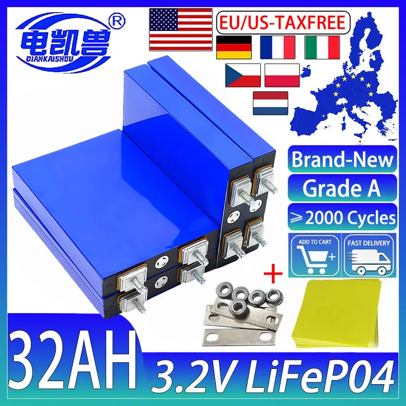 32 Ач 3,2 В аккумулятор LiFePO4 фосфат 90 А разряд 32000 мАч DIY 12 В 24 В 48 В мотоцикл автомобильные аккумуляторы модификация шпилька
32 Ач 3,2 В аккумулятор LiFePO4 фосфат 90 А разряд 32000 мАч DIY 12 В 24 В 48 В мотоцикл автомобильные аккумуляторы модификация шпилька