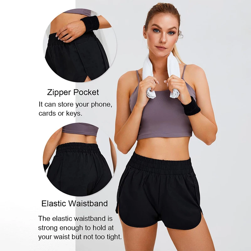 Women's High Waist Yoga Shorts with Zipper Pocket Elastic Waistband Quick Dry Summer Gym Workout Running Casual Sports Shorts
Women's High Waist Yoga Shorts with Zipper Pocket Elastic Waistband Quick Dry Summer Gym Workout Running Casual Sports Shorts