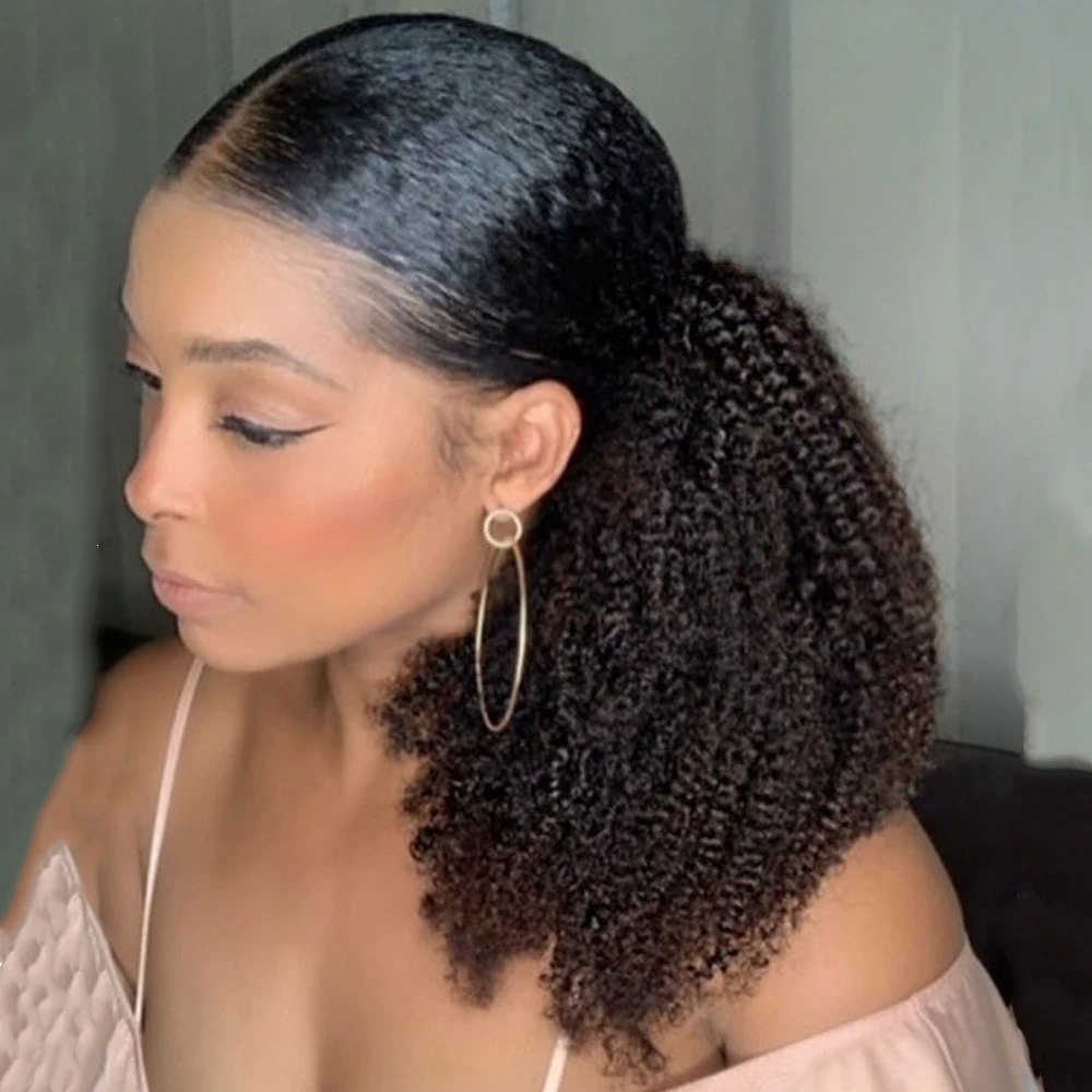 Afro curly Drawstring Ponytail Human Hair 3C-4A Extension 100g Kinky Curly Clip In Pony Tail Brazilian Hair 2#4# Color
Afro curly Drawstring Ponytail Human Hair 3C-4A Extension 100g Kinky Curly Clip In Pony Tail Brazilian Hair 2#4# Color