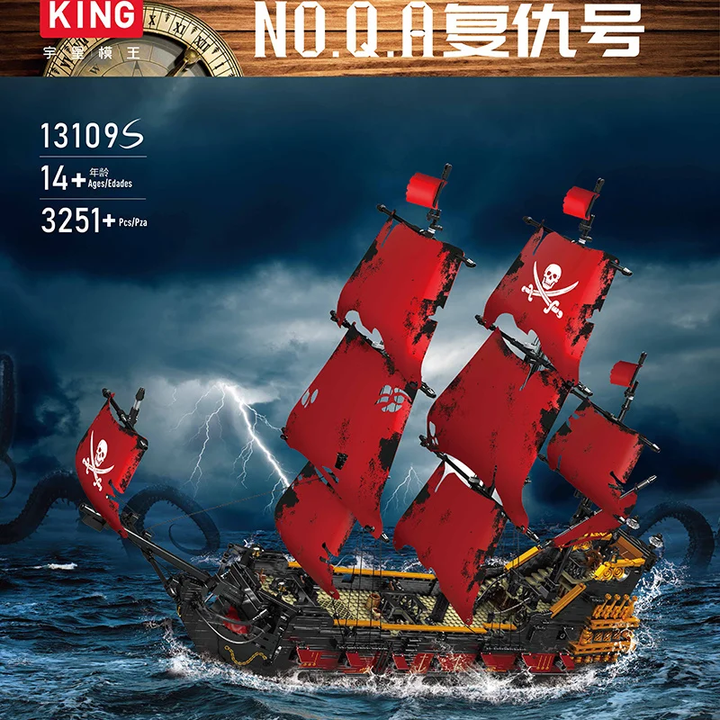 Mold King 13109, Fuxihao, пиратский парусный корабль для взрослых, высокая сложность, гигантский типMOC, собранные строительные блоки, игрушки
Mold King 13109, Fuxihao, пиратский парусный корабль для взрослых, высокая сложность, гигантский типMOC, собранные строительные блоки, игрушки