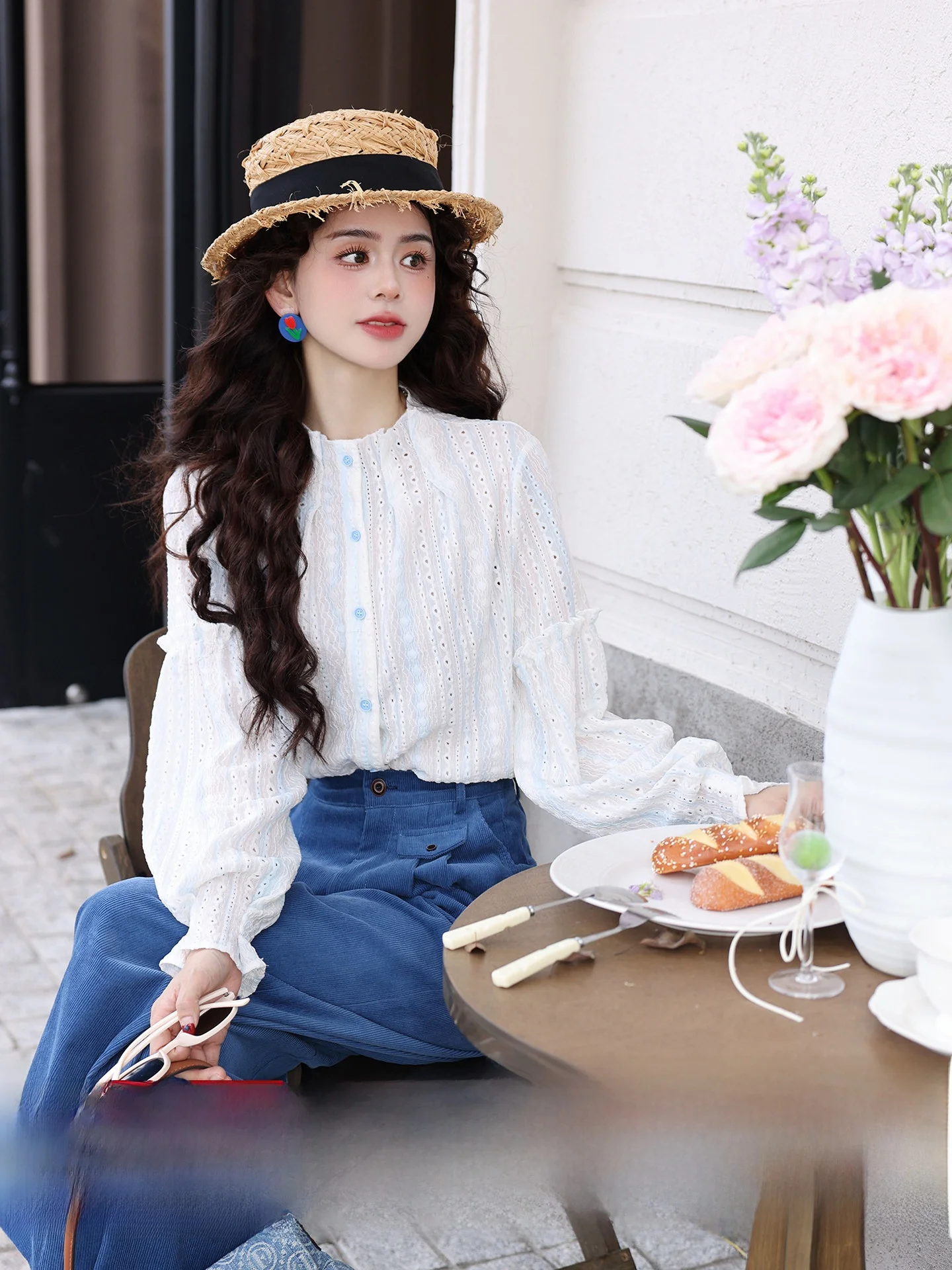 Chen Jiajie Spring Day Long Sleeve Shirt Women's Loose Slimming Stand Collar Early Spring Top Vintage Style Polyester Fiber
Chen Jiajie Spring Day Long Sleeve Shirt Women's Loose Slimming Stand Collar Early Spring Top Vintage Style Polyester Fiber