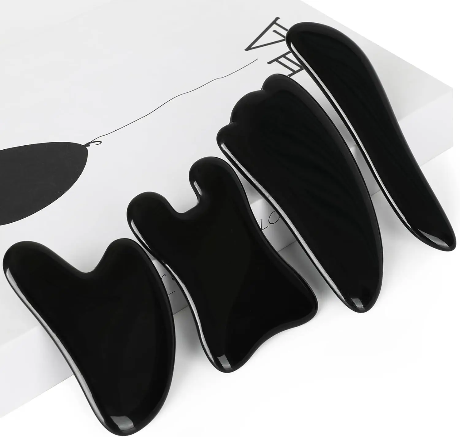 Massage Tool, Natural Gua Sha Board, 4PCS Guasha Stone Scraping Massage Sets for SPA, Acupuncture, Physical Therapy, Muscle Knots, Facial Caring Point Treatment (Black)
Massage Tool, Natural Gua Sha Board, 4PCS Guasha Stone Scraping Massage Sets for SPA, Acupuncture, Physical Therapy, Muscle Knots, Facial Caring Point Treatment (Black)