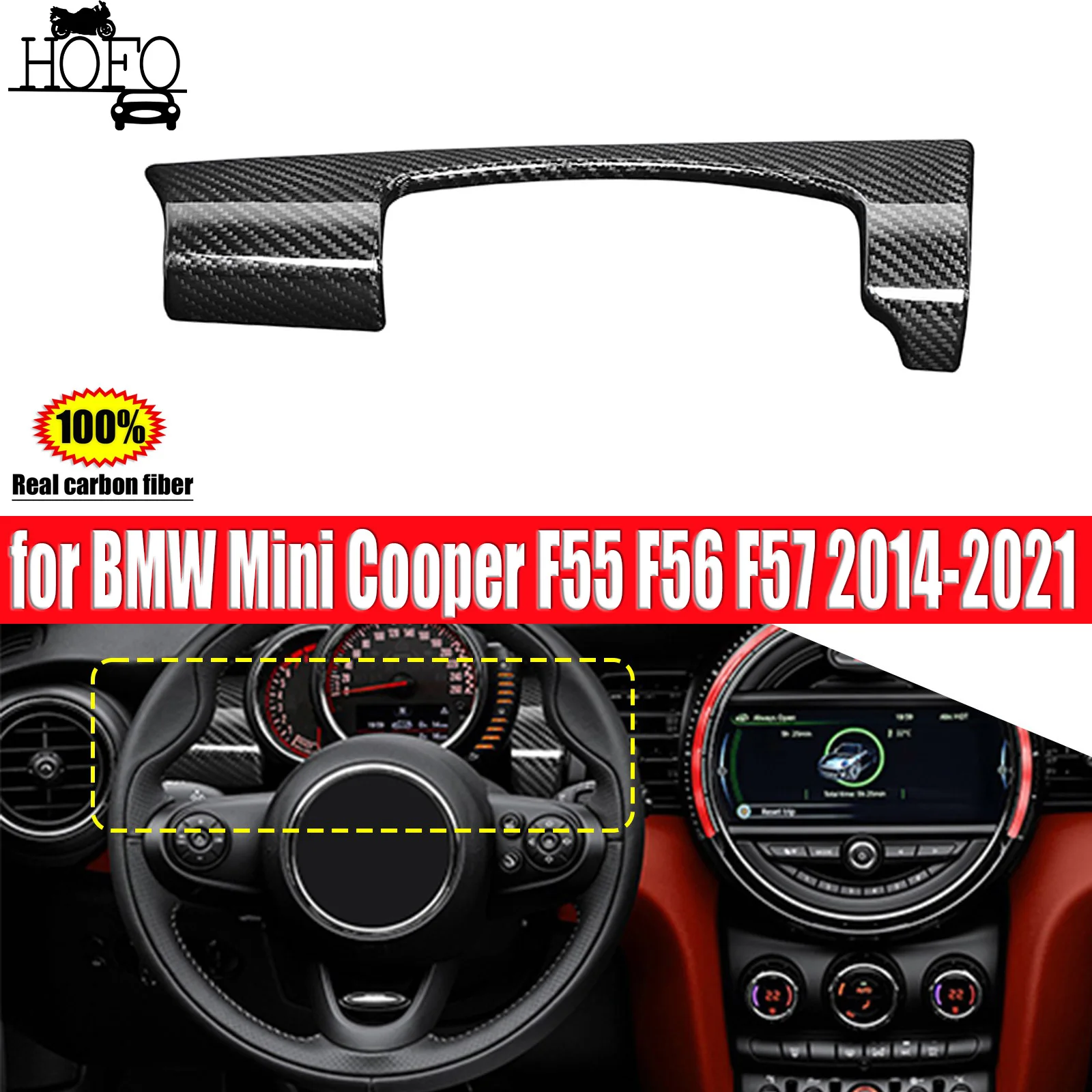 1pc Dashboard Panel Cover Trim For BMW MINI Cooper F55 F56 F57 2014-2021
1pc Dashboard Panel Cover Trim For BMW MINI Cooper F55 F56 F57 2014-2021