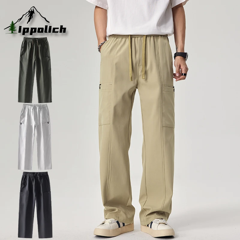 IPPOLICH American Style Men's Workwear Pants Spring Autumn Loose Straight Solid Color Casual Pants Street Outdoor Stylish Pants
IPPOLICH American Style Men's Workwear Pants Spring Autumn Loose Straight Solid Color Casual Pants Street Outdoor Stylish Pants