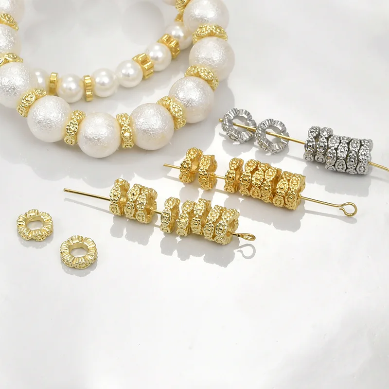 Медные бусины-разделители с покрытием из 14-каратного золота, сохраняющие цвет, с большим отверстием, для рукоделия: браслетов, ожерелий, серег, бисерных украшений
Медные бусины-разделители с покрытием из 14-каратного золота, сохраняющие цвет, с большим отверстием, для рукоделия: браслетов, ожерелий, серег, бисерных украшений