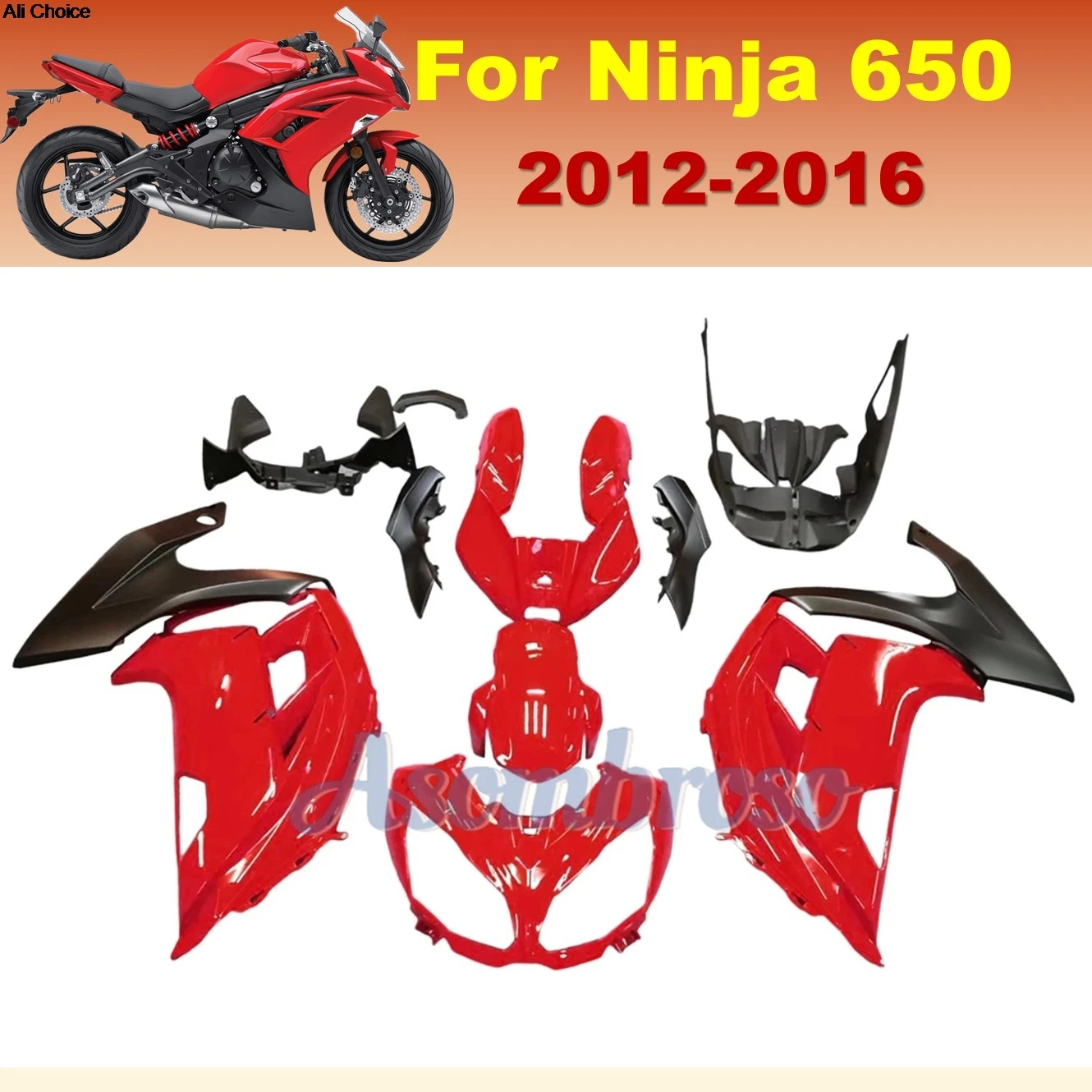 For Kawasaki NINJA 650 2012-2016 ER6F EX650R ER-6F EX 650R Ninja650 Fairing kit Glossy Red ABS Injection Bodywork
For Kawasaki NINJA 650 2012-2016 ER6F EX650R ER-6F EX 650R Ninja650 Fairing kit Glossy Red ABS Injection Bodywork