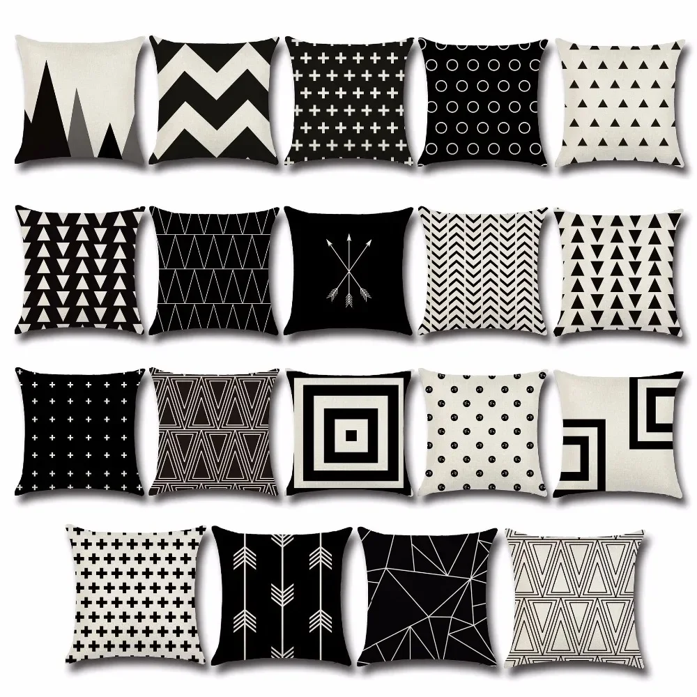 Geometric Cushion Cover Black White Cushion Cover Arrow Home Decorative Chair Seat Couch Throw Pillow Case OU 001
Geometric Cushion Cover Black White Cushion Cover Arrow Home Decorative Chair Seat Couch Throw Pillow Case OU 001