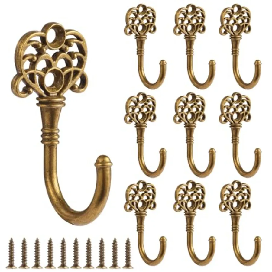 10 PCS Vintage Metal Wall Hooks, Bohemian Decorative Hook with Screws, Wall Hooks for Hanging Towel/Coat
10 PCS Vintage Metal Wall Hooks, Bohemian Decorative Hook with Screws, Wall Hooks for Hanging Towel/Coat