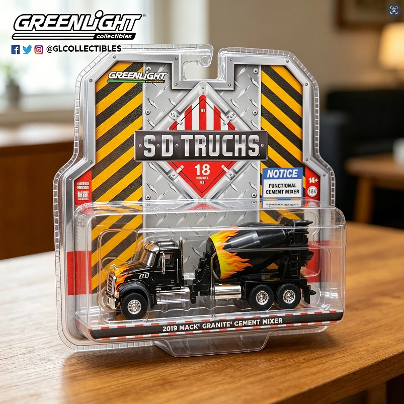 GreenLight 1:64 SD18-2019 Mike Granite Cement Mixer - Black Flame Diecast Alloy Car Model Collectible Gift
GreenLight 1:64 SD18-2019 Mike Granite Cement Mixer - Black Flame Diecast Alloy Car Model Collectible Gift