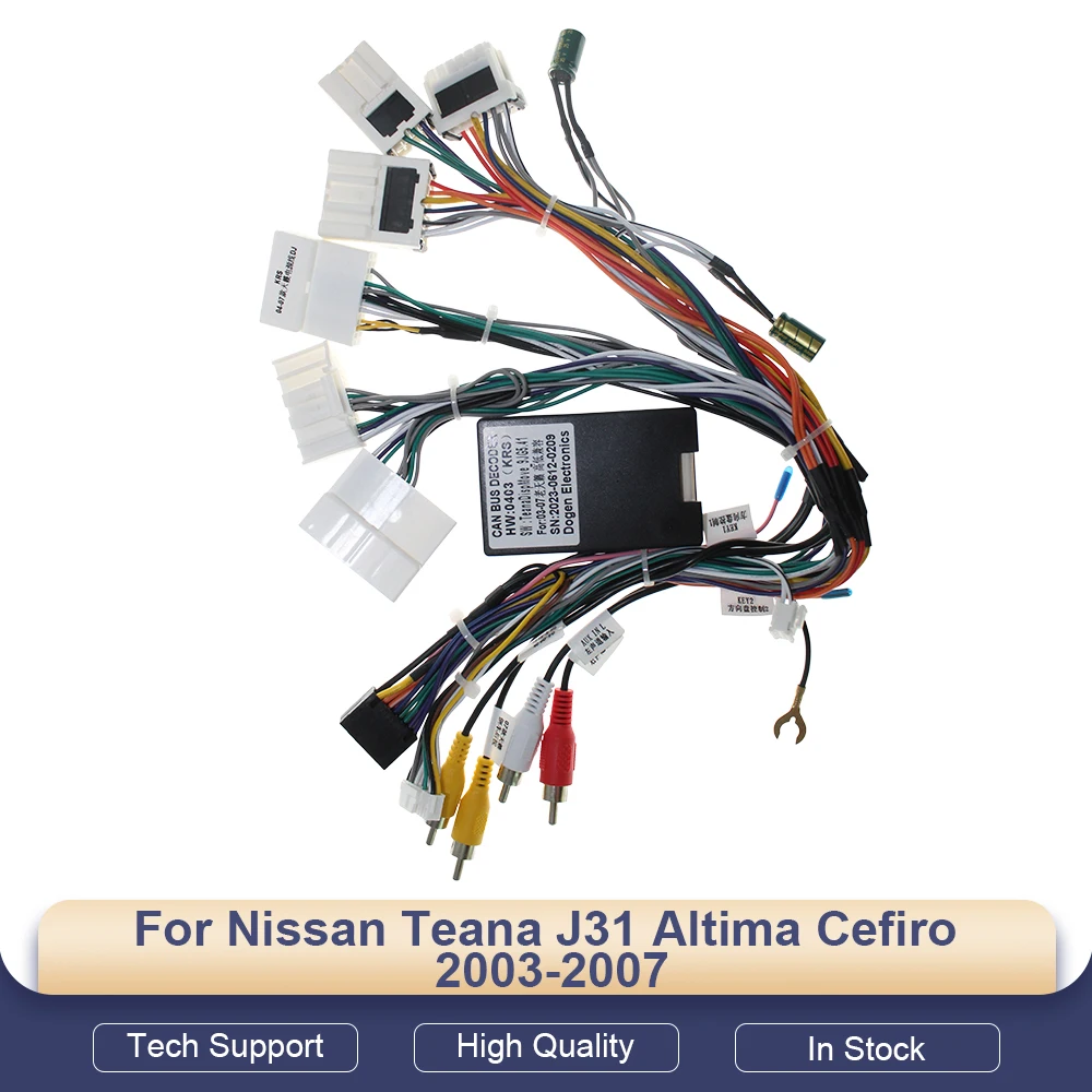 Адаптер для автомобильной проводки Canbus Box Decoder для Nissan Teana J31 Altima Cefiro 2003-2007, кабель питания для Android-радио
Адаптер для автомобильной проводки Canbus Box Decoder для Nissan Teana J31 Altima Cefiro 2003-2007, кабель питания для Android-радио