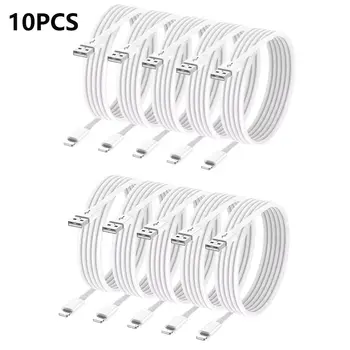 10PCS Lightning to USB Charging Cable Cord for iPhone 14/13/12/11 Pro/11/XS MAX/XR/8/7/6s Plus,iPad Pro/Air/Mini,iPod Touch