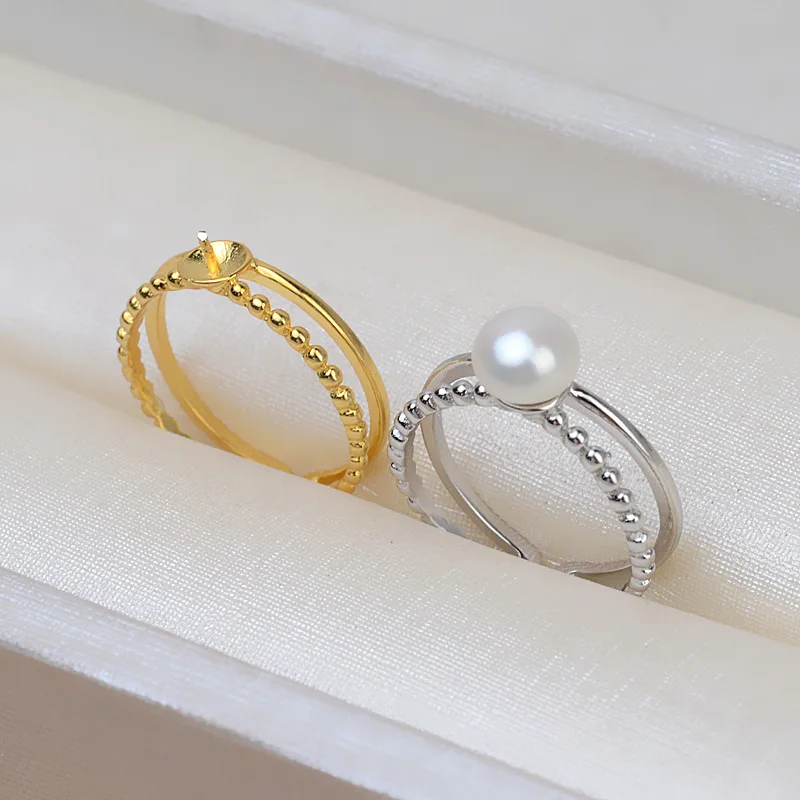 S925 Sterling Silver Adjustable Finger Ring Mountings Base Setting Findings Jewelry Mount Accessories for 6-9mm Pearls 3pcs/lot
S925 Sterling Silver Adjustable Finger Ring Mountings Base Setting Findings Jewelry Mount Accessories for 6-9mm Pearls 3pcs/lot