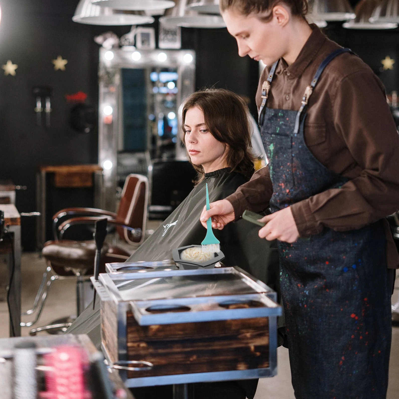 7 комплектов парикмахерских принадлежностей, набор для краски для волос, прочные термостойкие чаши для краски для волос, щетки для салона, бытовые инструменты для окрашивания 
7 комплектов парикмахерских принадлежностей, набор для краски для волос, прочные термостойкие чаши для краски для волос, щетки для салона, бытовые инструменты для окрашивания